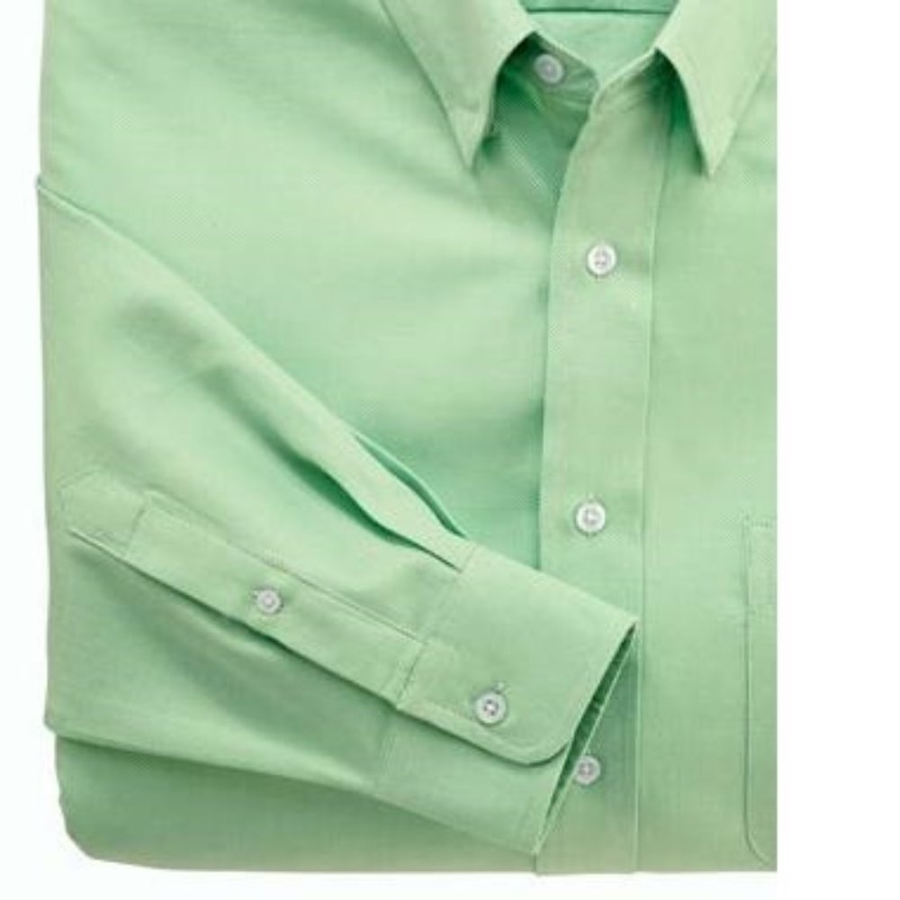 Destinations Men's Two-Tone Twill Long Sleeve Shirt, Margarita Green, XL